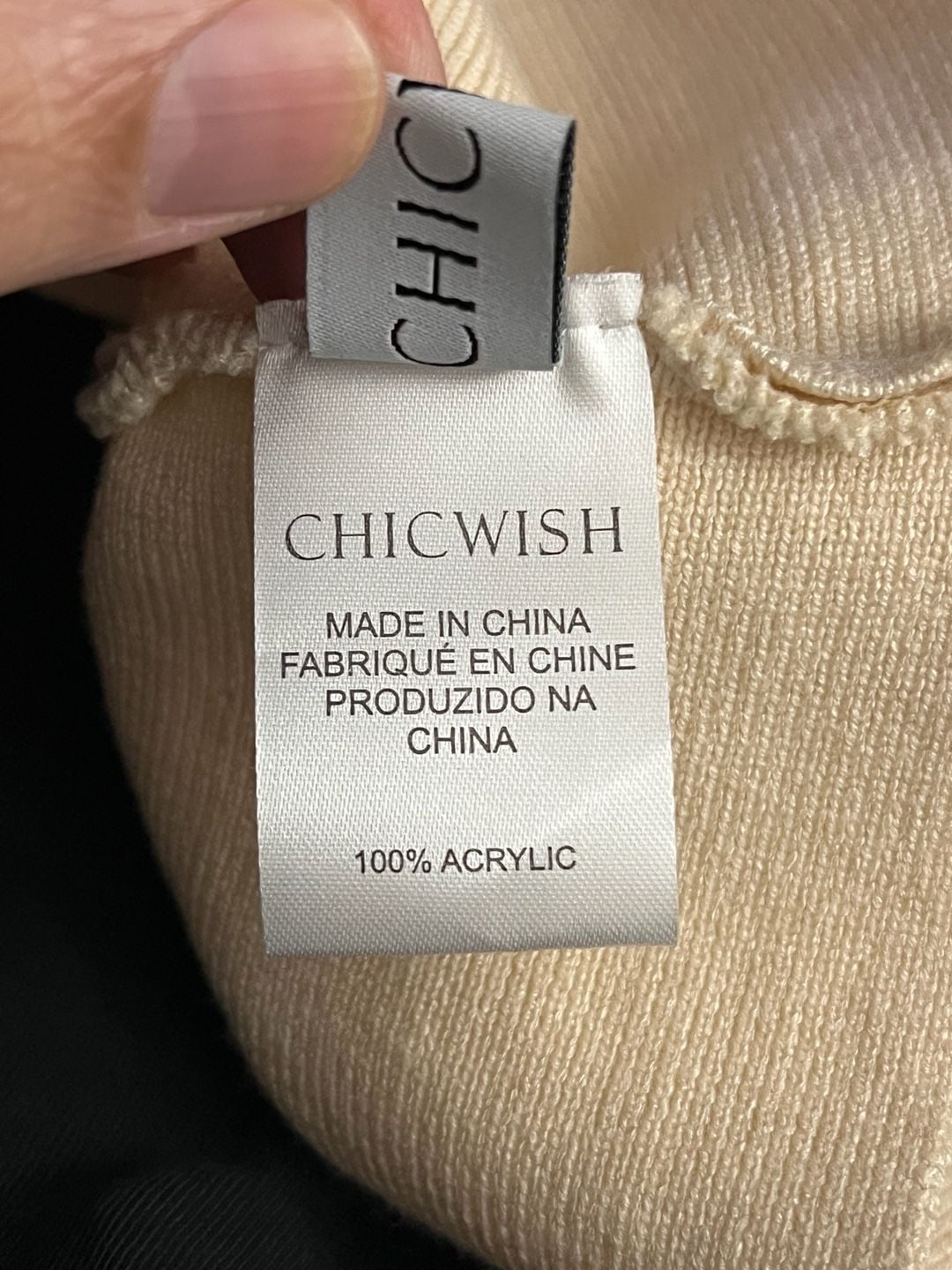 Chicwish Cream Petite Dobby Flare Sleeve Wrap Mini Dress 7