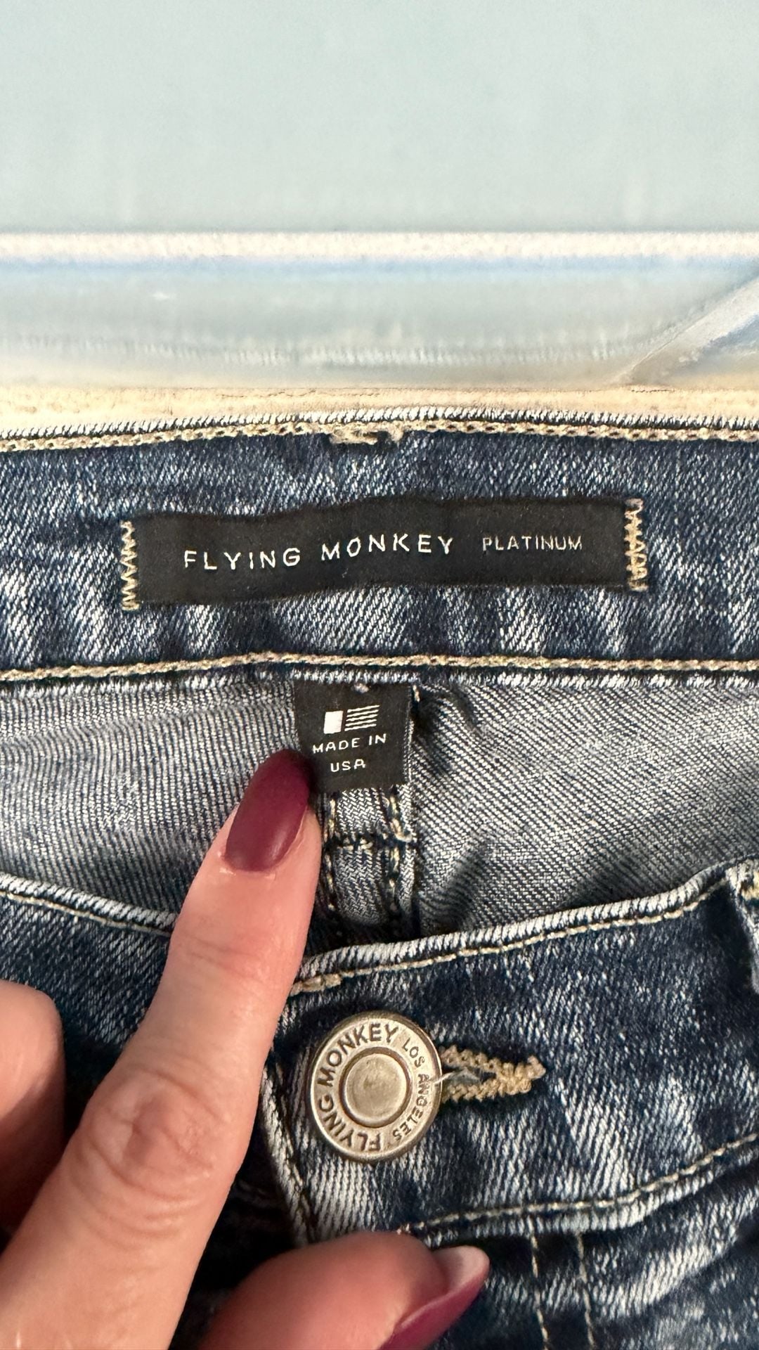 Flying Monkey Jeans Size 27 Acid Wash Blue 3