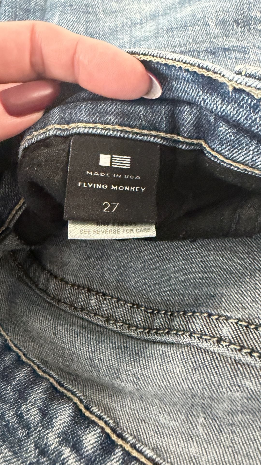 Flying Monkey Jeans Size 27 Acid Wash Blue 7