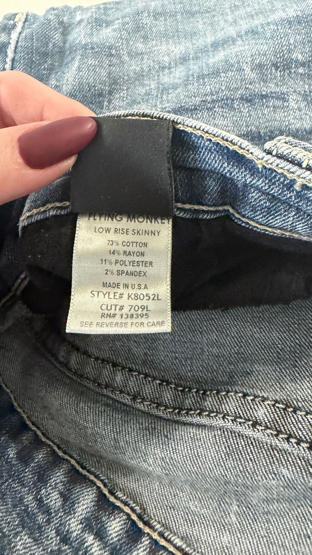 Flying Monkey Jeans Size 27 Acid Wash Blue 8