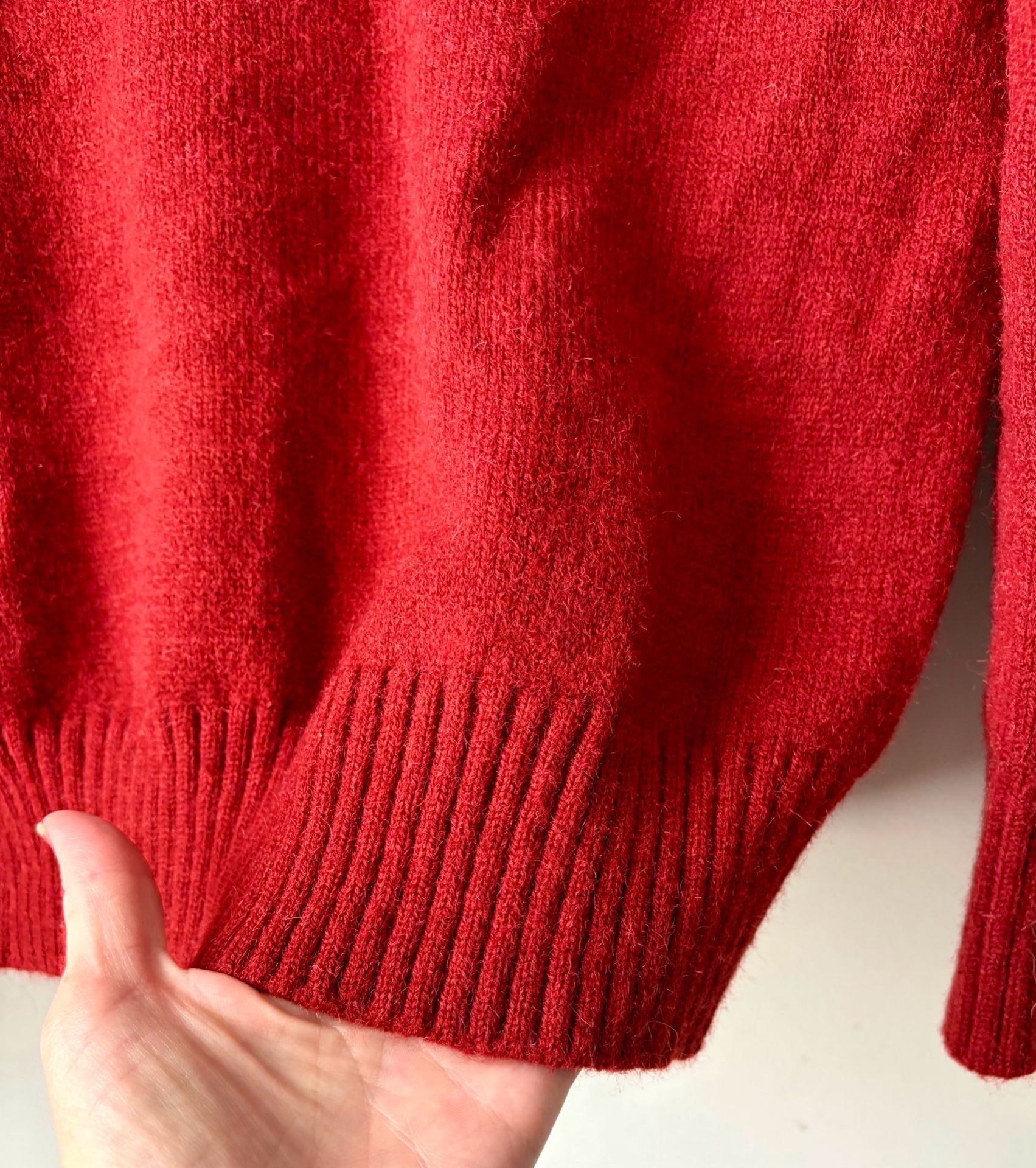 Teddy Bear Couple Red Novelty Knit Sweater Retro Cute Graphic Casual Unisex Style M/L 5