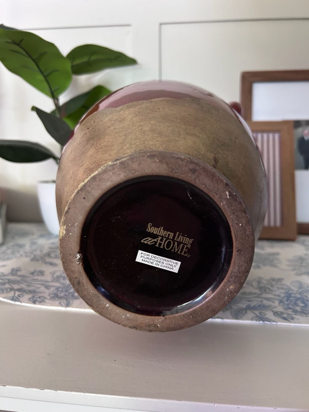 Southern Living At Home Verona Red Ceramic Tuscan Olive Vase 3