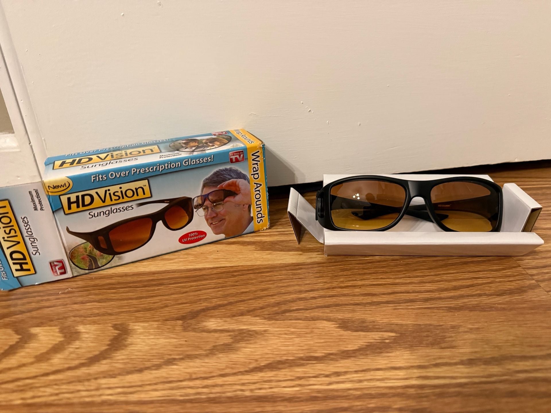 HD Vision Wrap Around Sunglasses Brown Black 2
