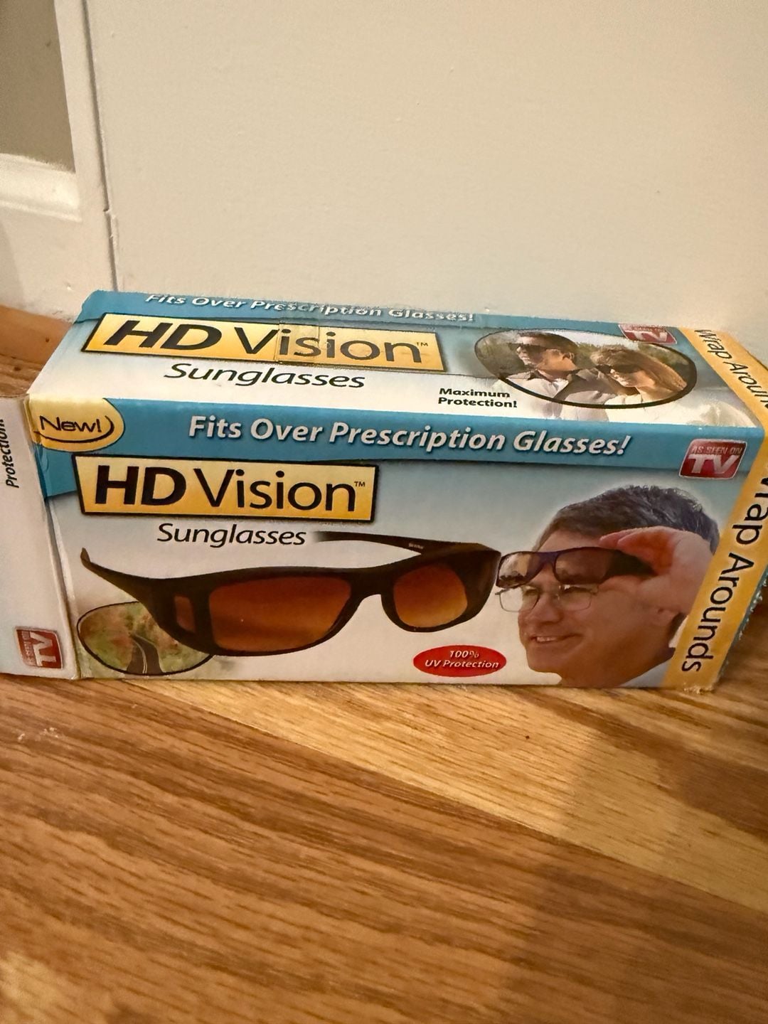 HD Vision Wrap Around Sunglasses Brown Black 3