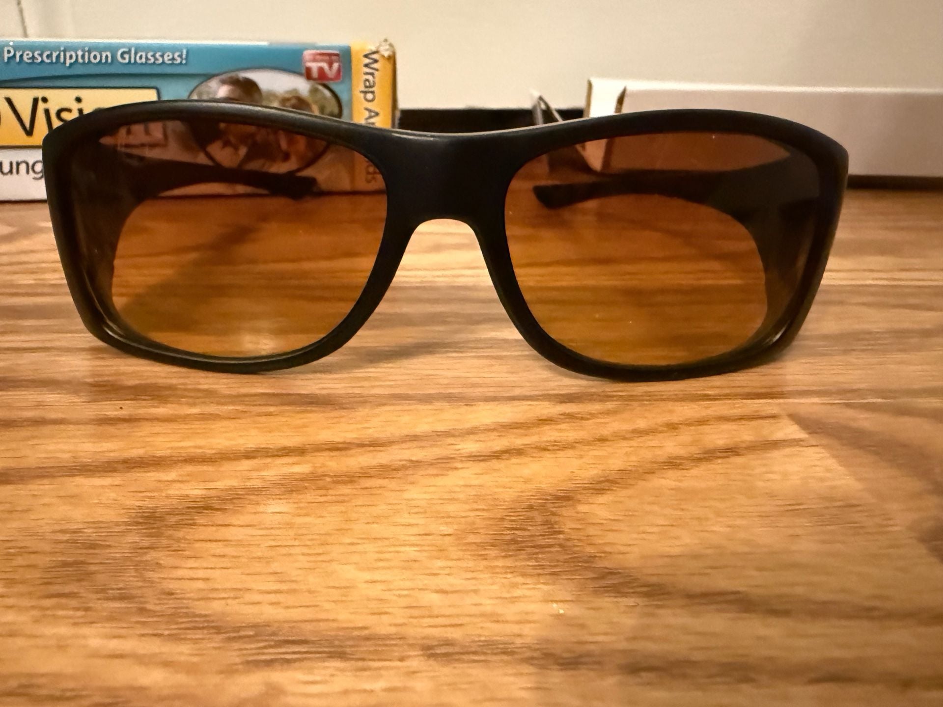 HD Vision Wrap Around Sunglasses Brown Black 6