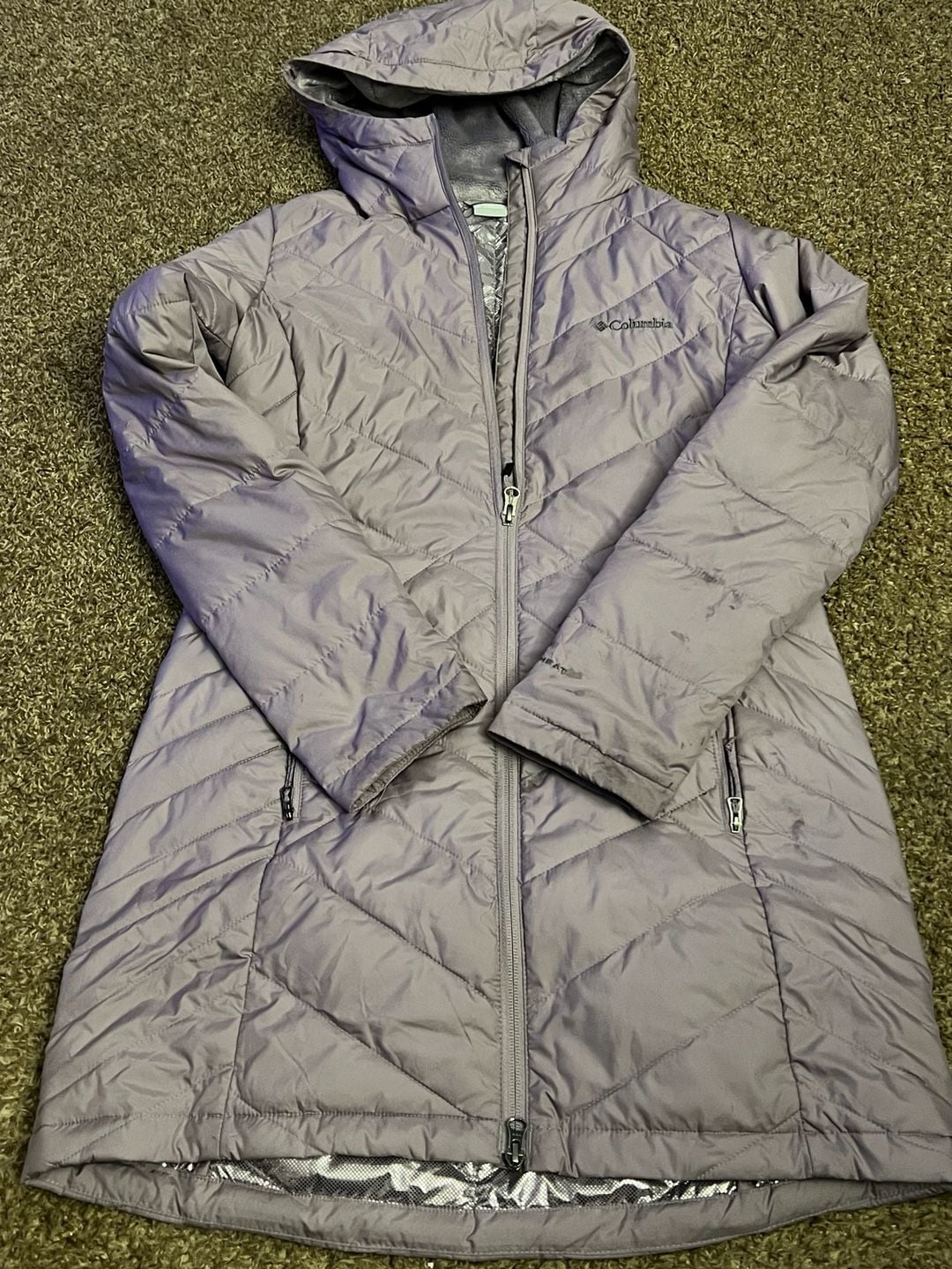 Columbia Women's Heavenly Long Hooded Insulated Water-Resistant Jacket Size S 2