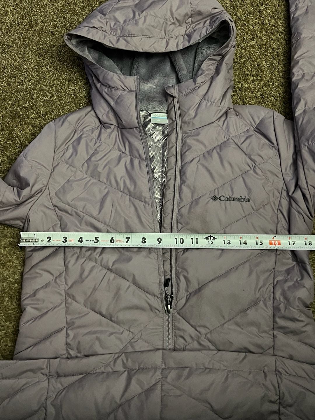 Columbia Women's Heavenly Long Hooded Insulated Water-Resistant Jacket Size S 5