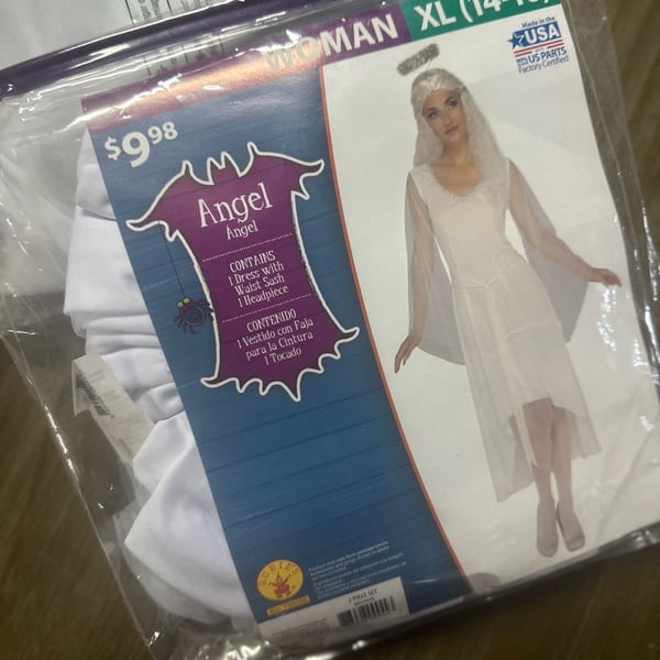 Rubies Angel Costume 🪽XL (14-16) White Dress + Headpiece