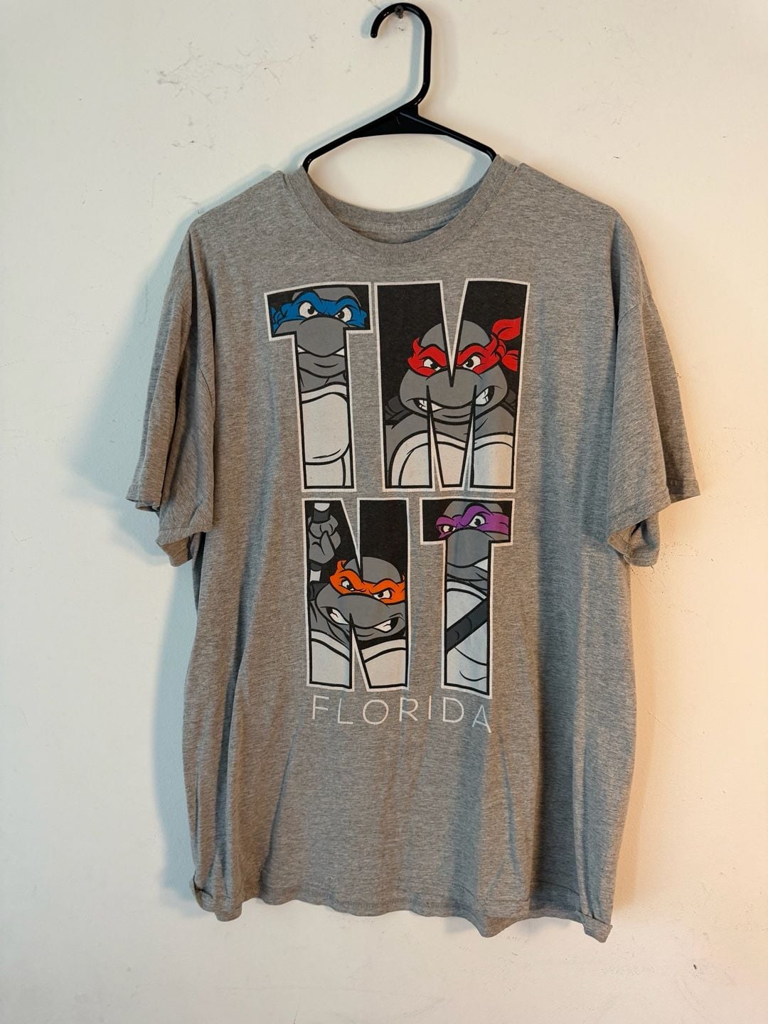 Teenage Mutant Ninja Turtles TMNT Florida Graphic T-Shirt Gray 2