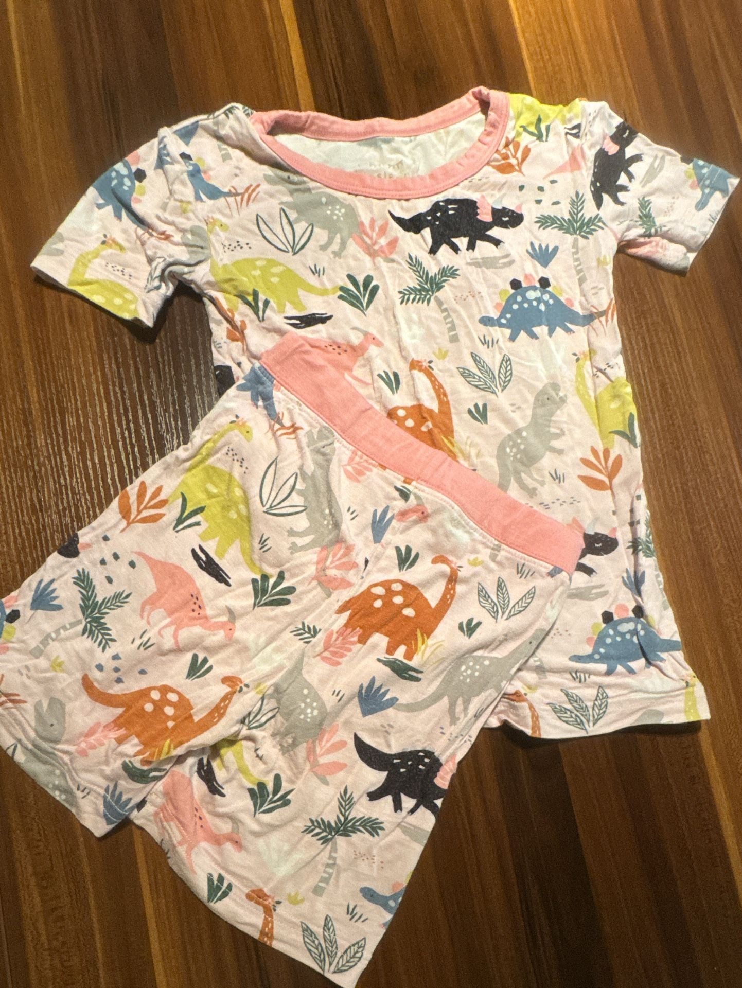 Little Sleepies Dinosaur Pajama Set Size 3T 3