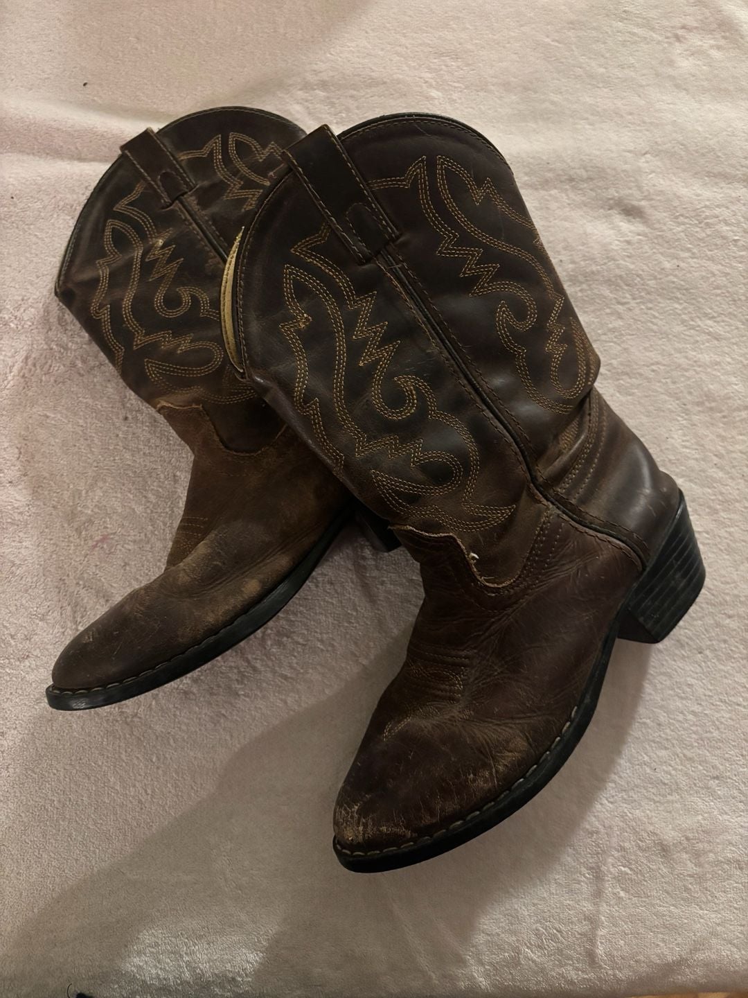 Smoky Mountain Boots 3034Y Size 4D Brown Leather Western Cowboy Boots 2