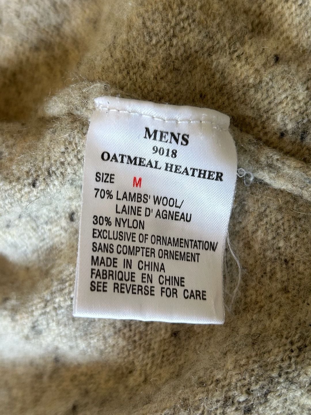 Woolrich Crew Neck Sweater Size M Gray Speckled Donegal Wool Pullover 10