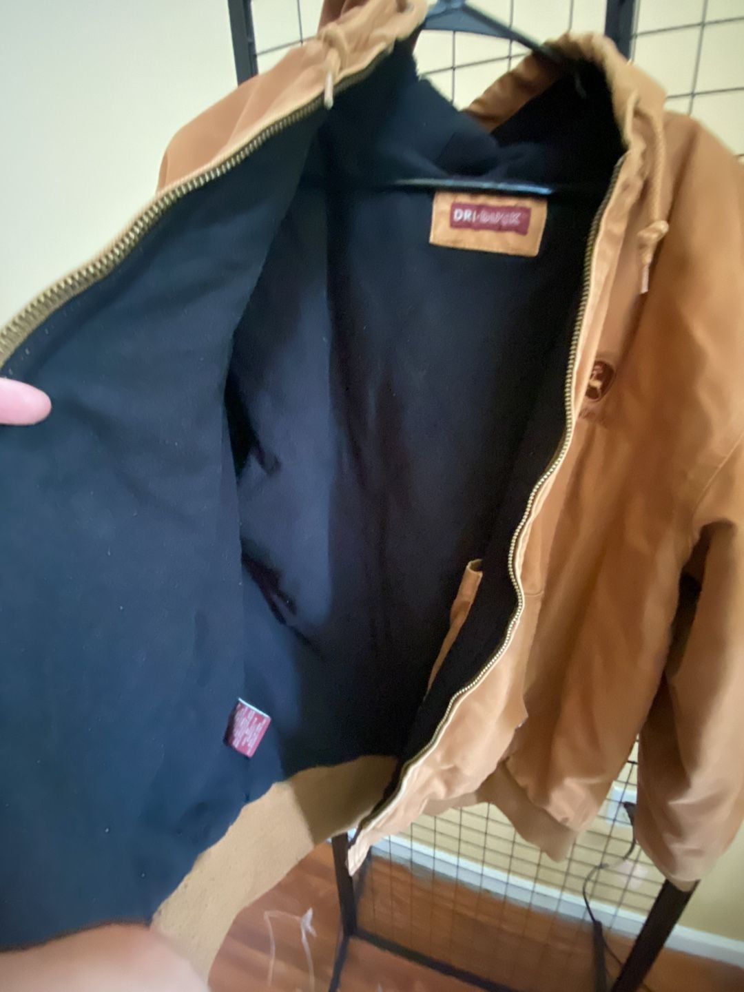 Dri Duck John Deere Hooded Work Jacket Brown Canvas 7