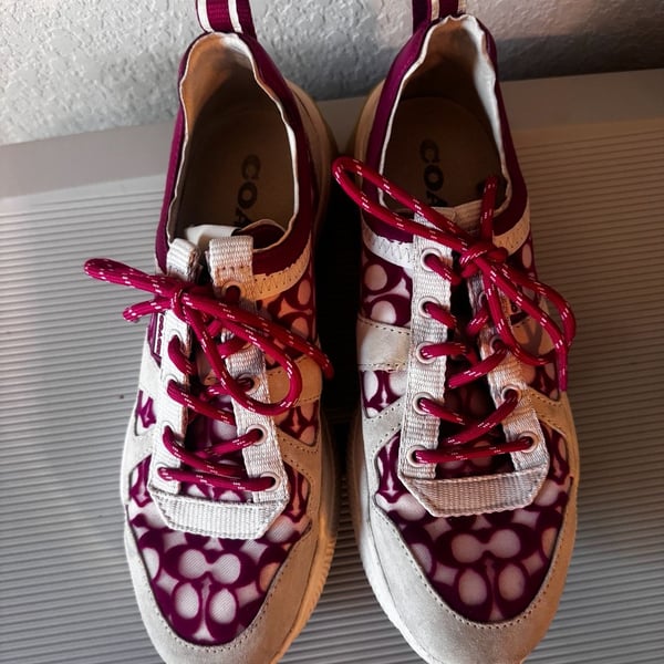 Coach Citysole Runner Signature Mesh Sneakers Size 8B Pink