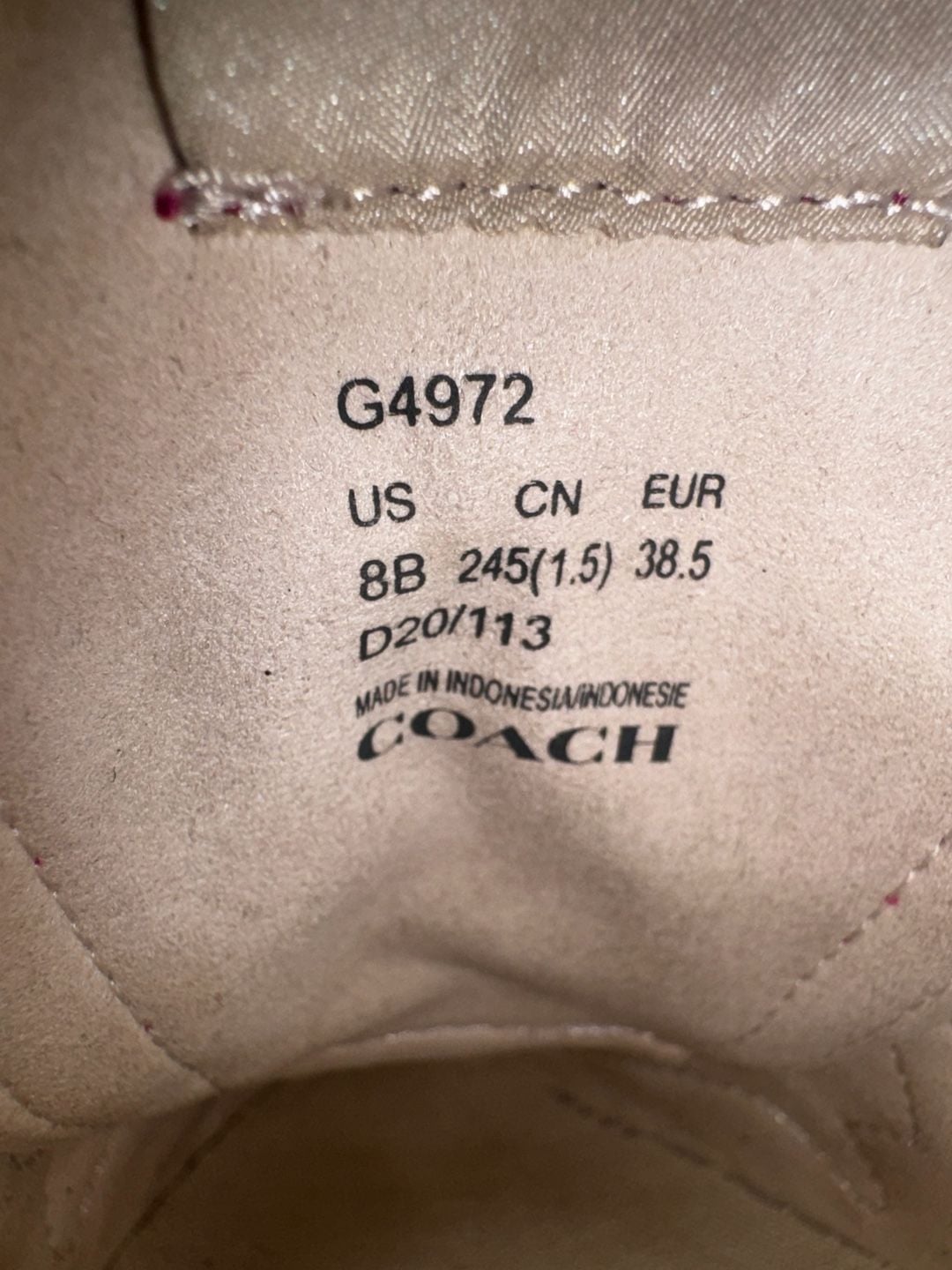 Coach Citysole Runner Signature Mesh Sneakers Size 8B Pink 4