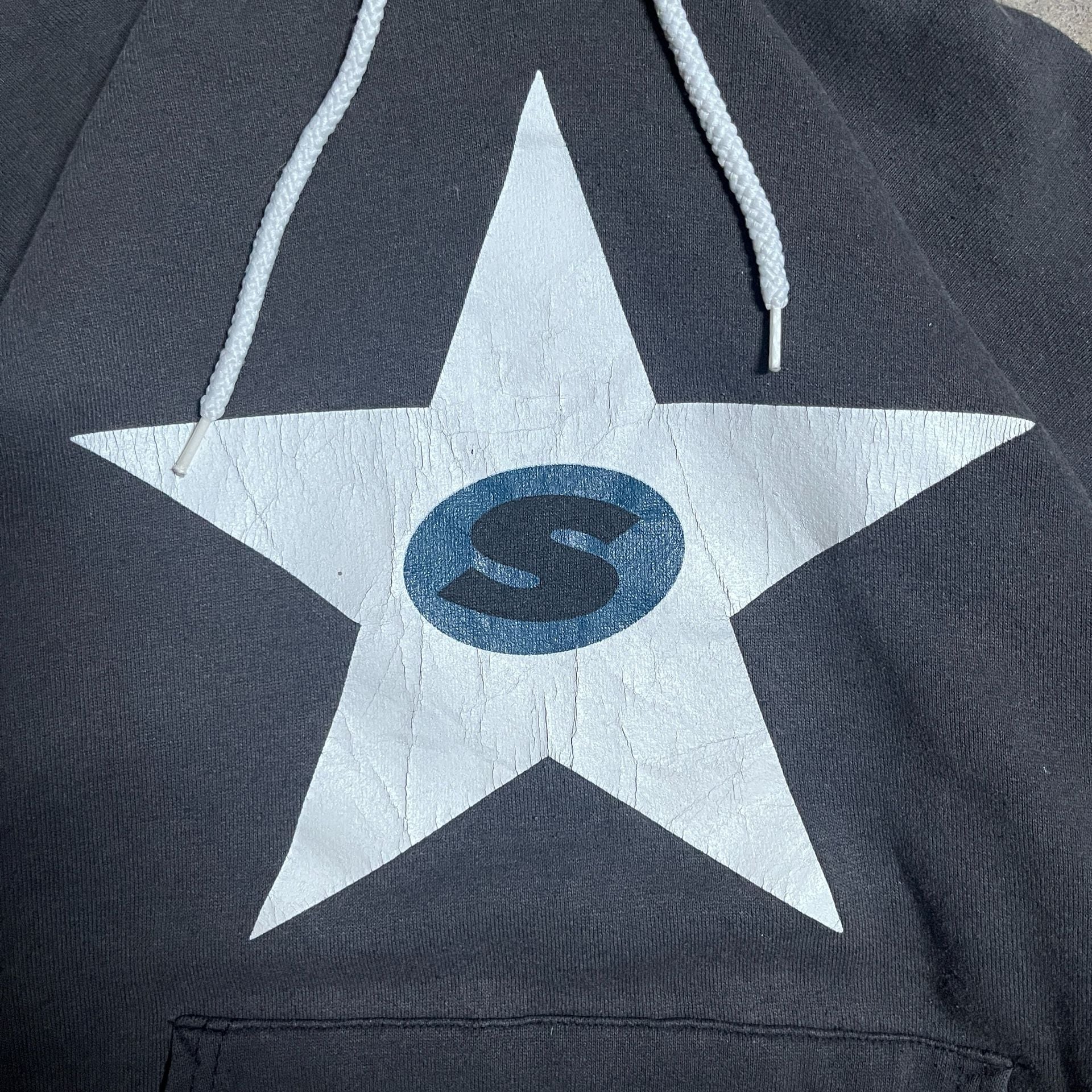 Rare vintage y2k Sessions skate Star Logo Graphic Hoodie Vintage Faded Black 4