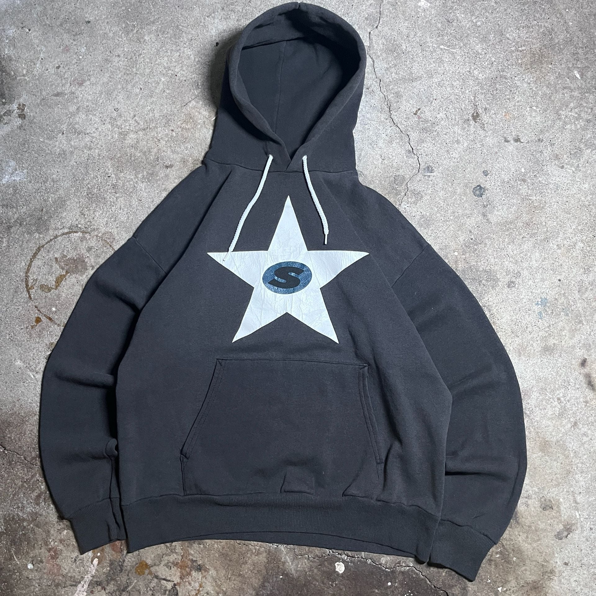 Rare vintage y2k Sessions skate Star Logo Graphic Hoodie Vintage Faded Black 9