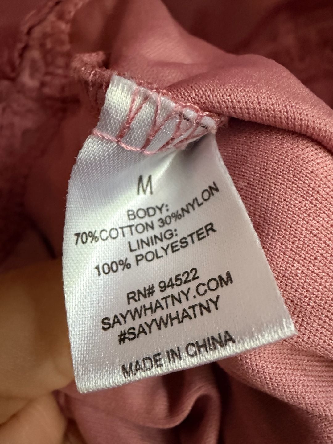 Say What? Pink Floral Embroidered Lace Romper Size M 9