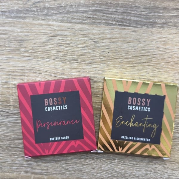 Bossy Cosmetics Buttery Blush And Dazzling Highlighter Set New