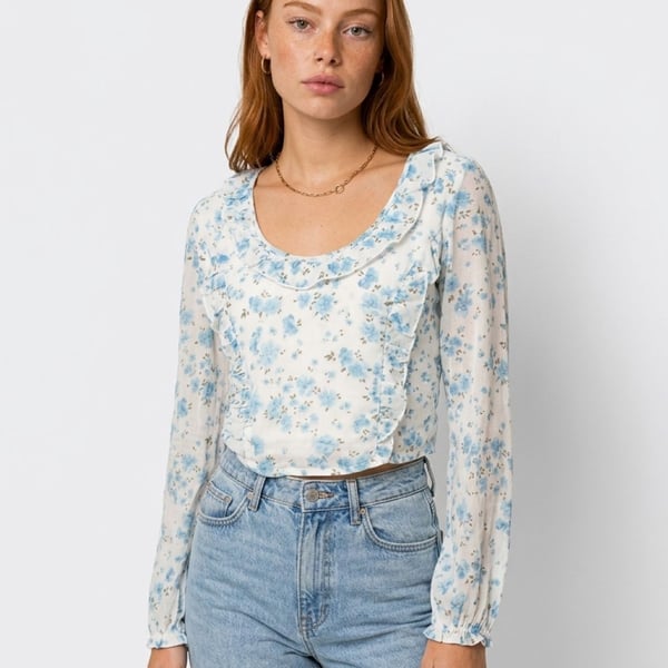 Free People Another Life Top Size L White combo NWT