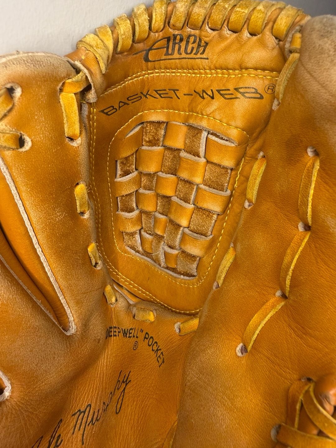 Rawlings Dale Murphy RBG36 Baseball Glove Vintage Fastback Basket-Web 6