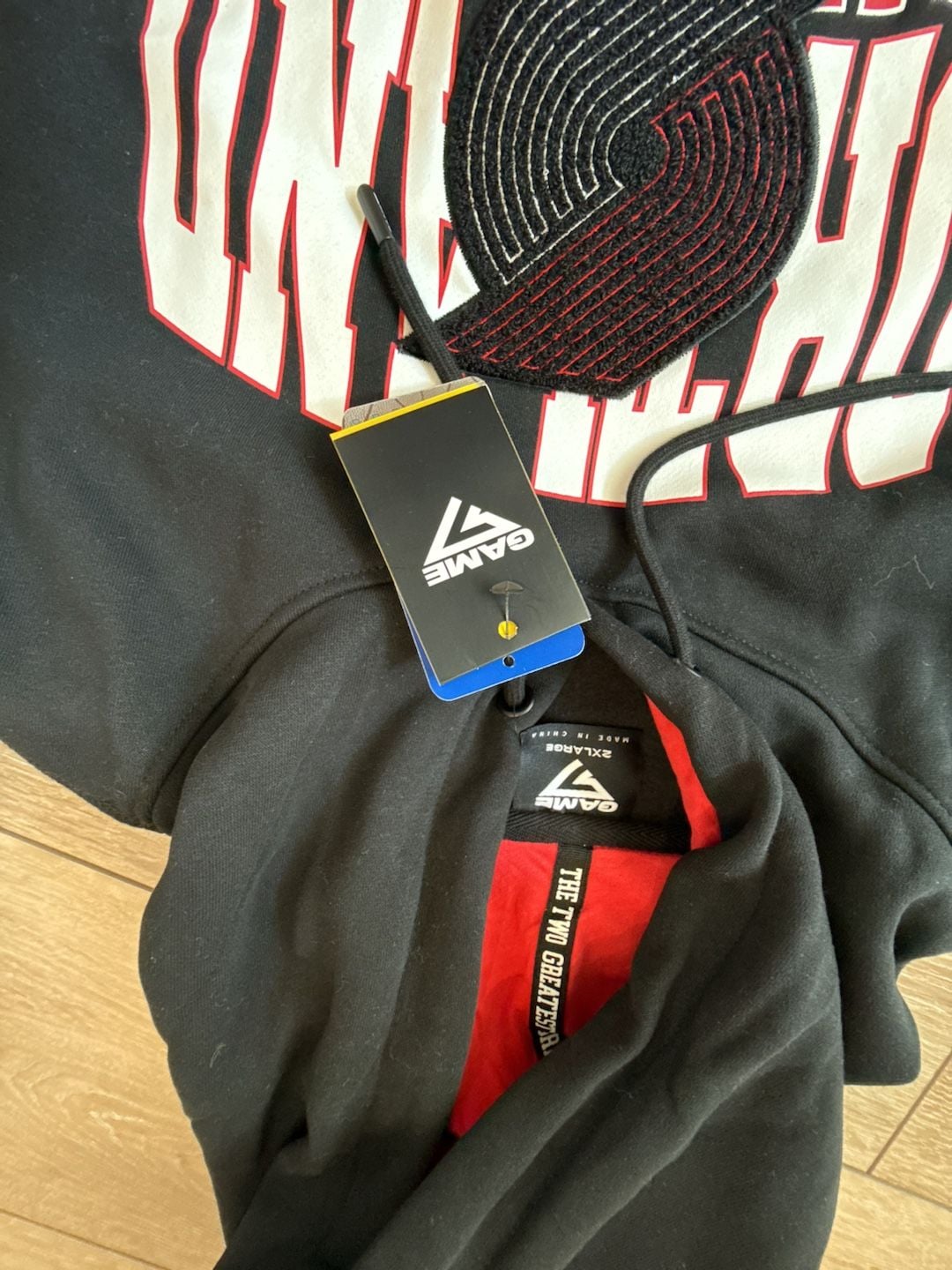 Game 7 Portland Trail Blazers Hoodie Size 2XLarge Black Pullover Sweatshirt 7