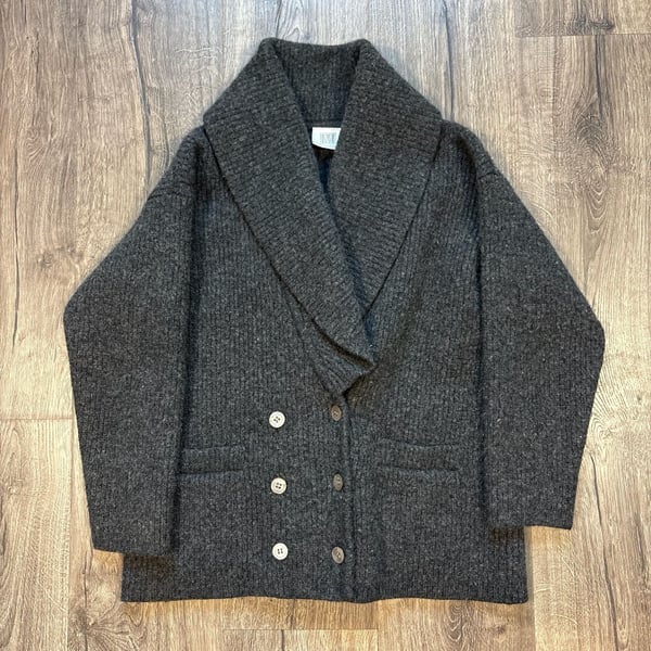 Madeleine Lambswool Cardigan Size M Gray