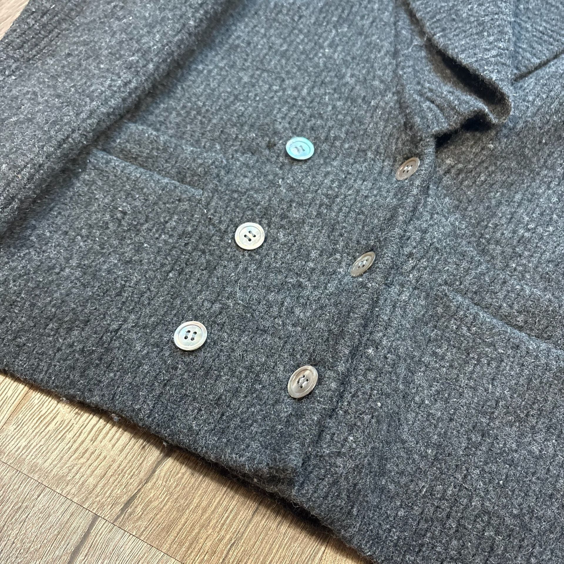 Madeleine Lambswool Cardigan Size M Gray 3