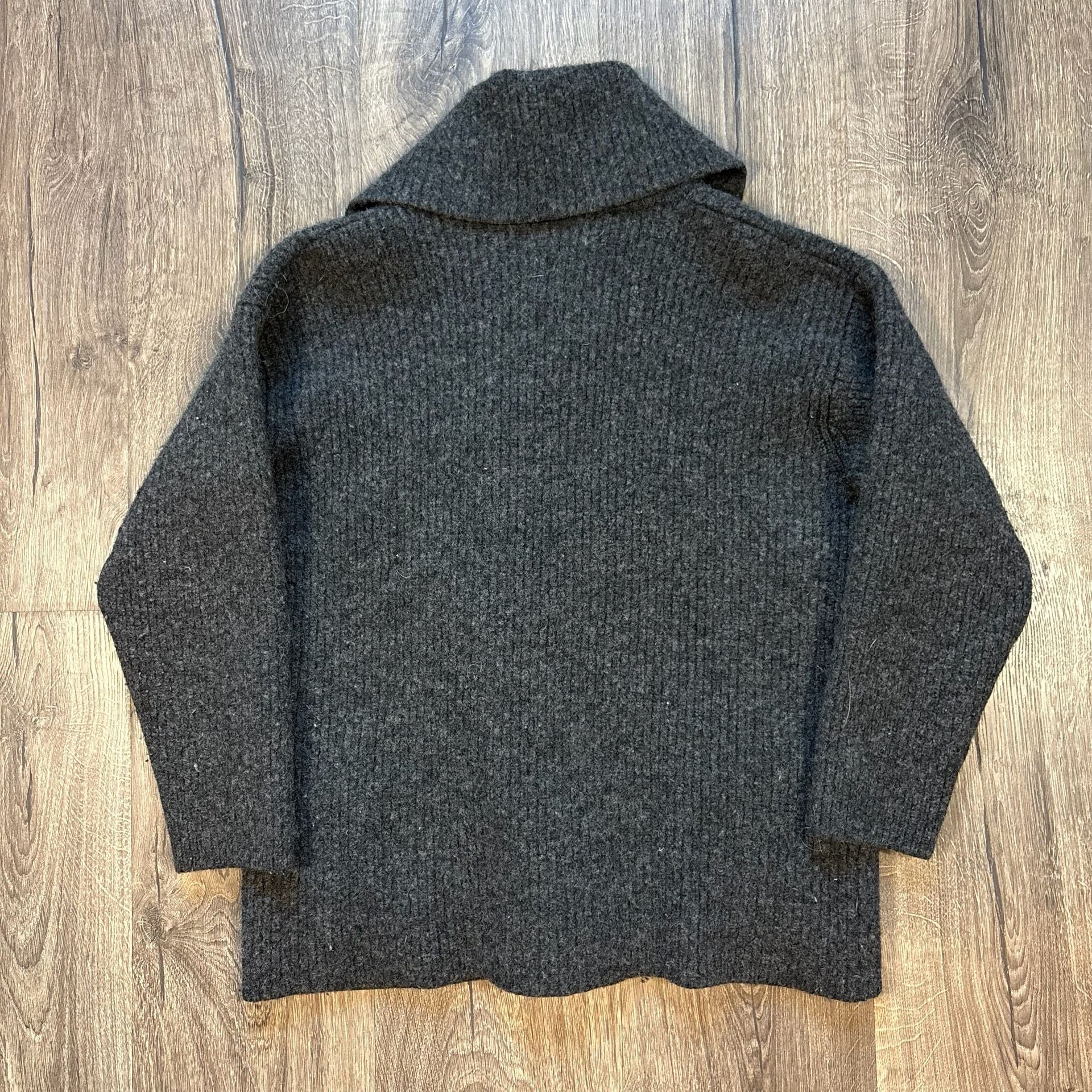Madeleine Lambswool Cardigan Size M Gray 5