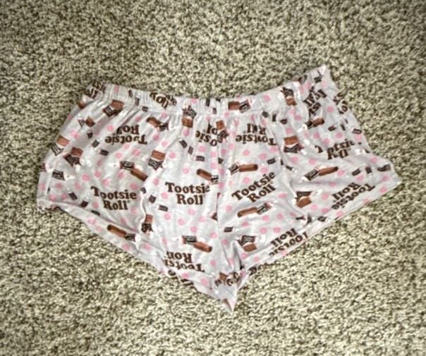 Tootsie Roll Lounge Shorts Pink White Pajama Shorts 2