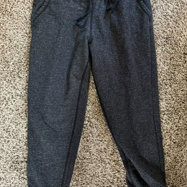 Champion Joggers Black Marled Space Dye Knit Drawstring