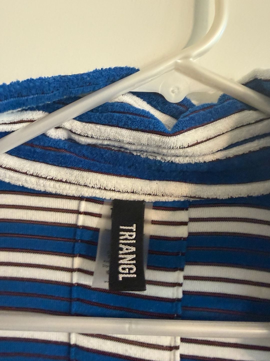 TRIANGL Striped Button Up Short Sleeve Shirt 4