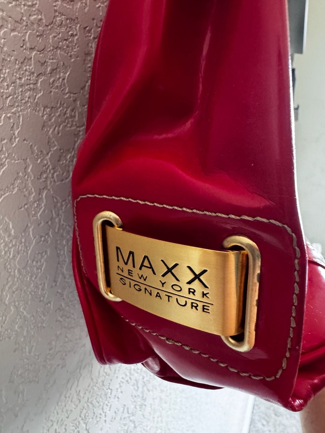 Red Patent Cargo Pocket Shoulder Bag + Matching Wallet | Maxx New York 9