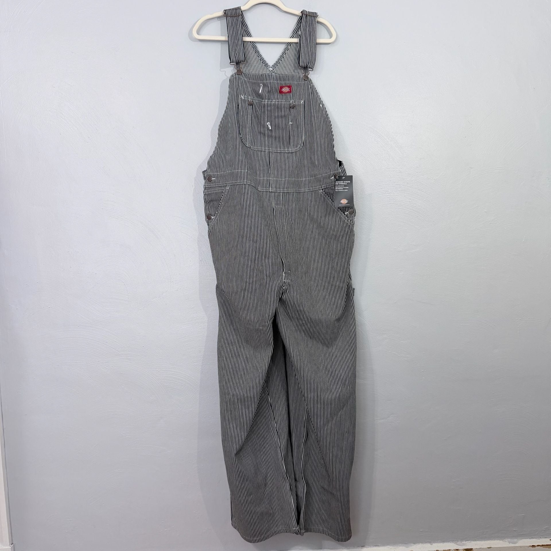 Dickies Hickory Stripe Bib Overalls Men’s 40x32 2