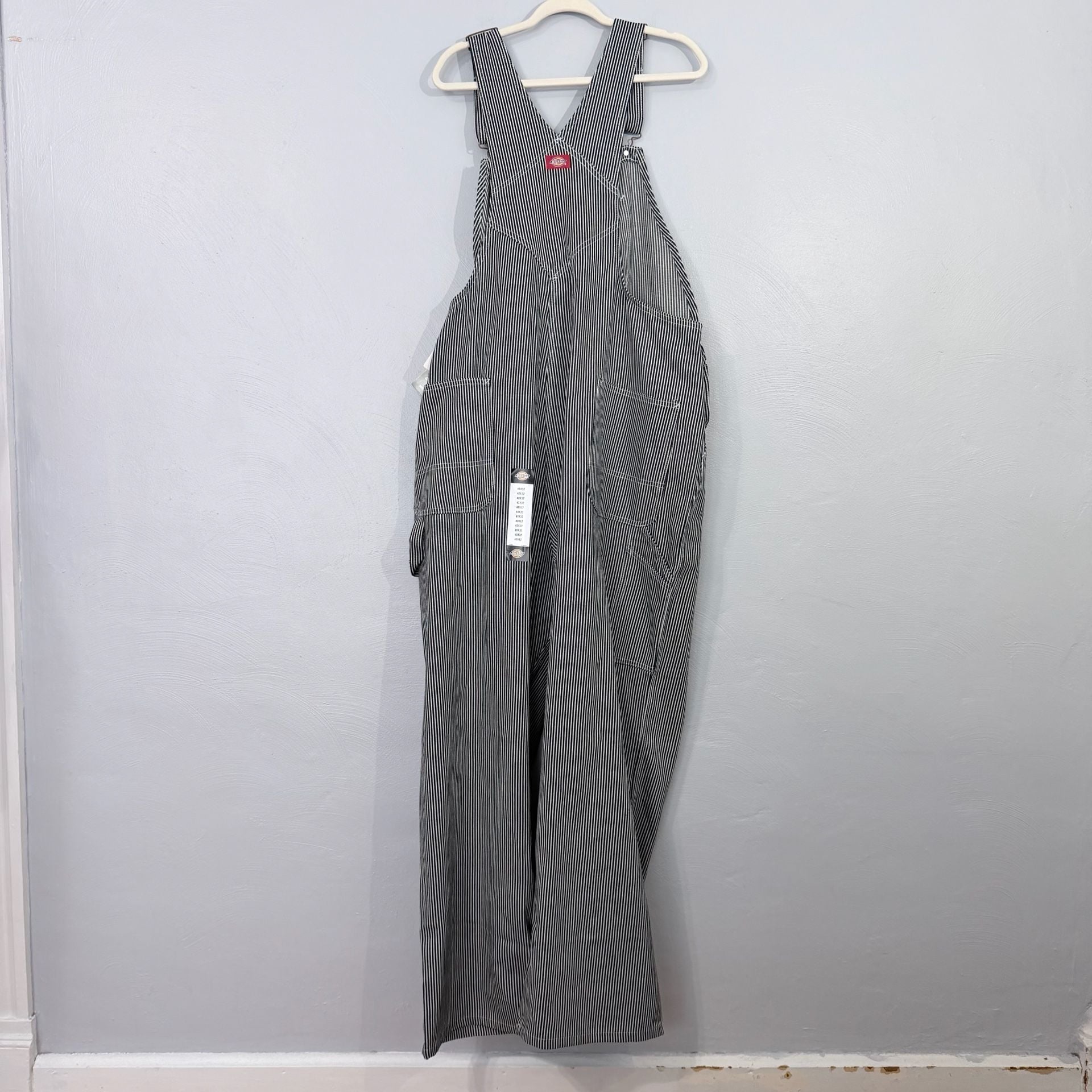 Dickies Hickory Stripe Bib Overalls Men’s 40x32 3