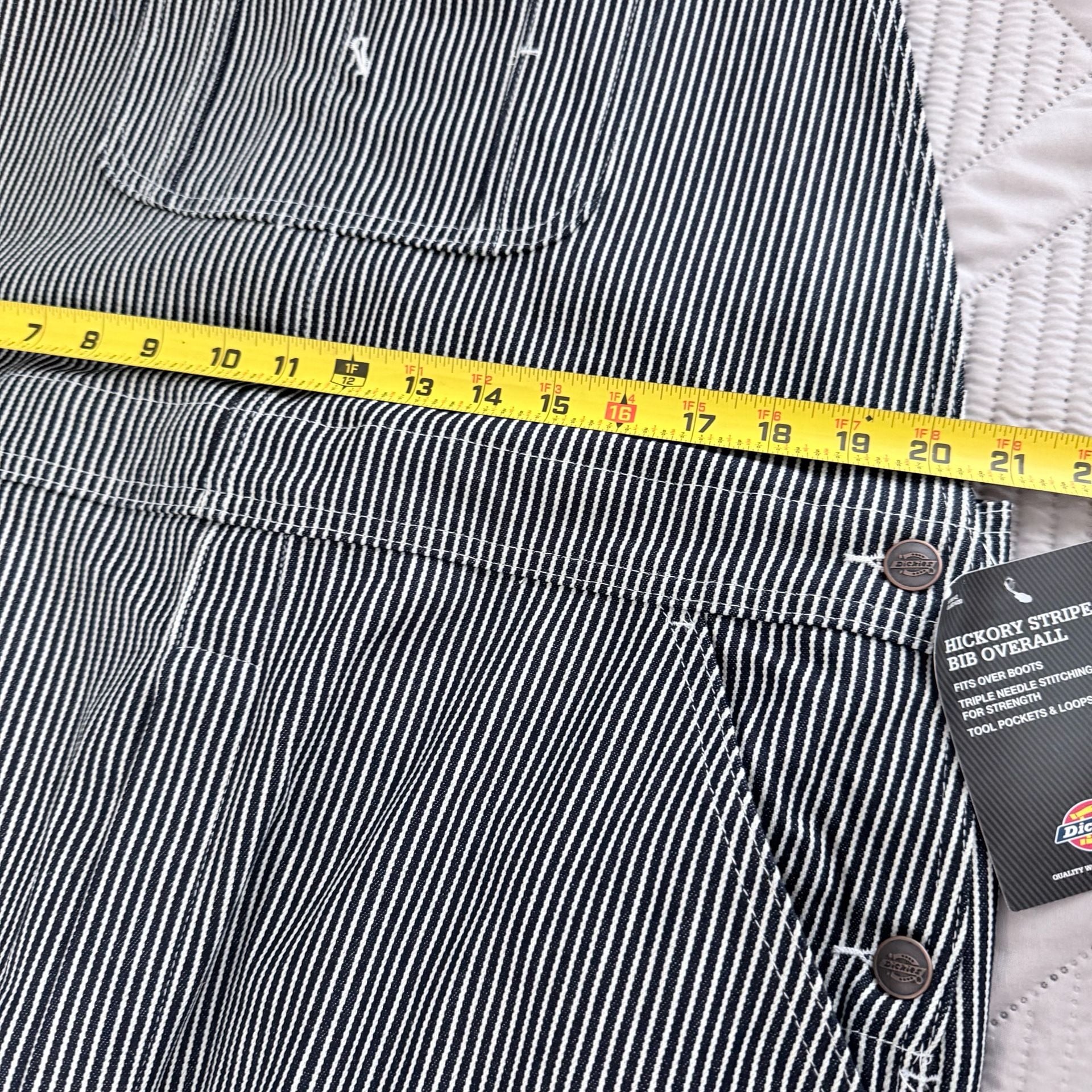 Dickies Hickory Stripe Bib Overalls Men’s 40x32 6