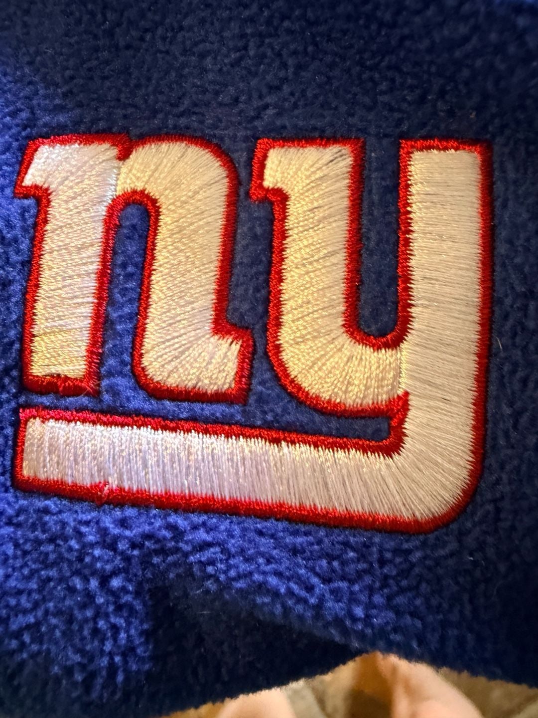 NFL Team Apparel New York Giants 1/4 Zip Fleece Size Large Blue 5