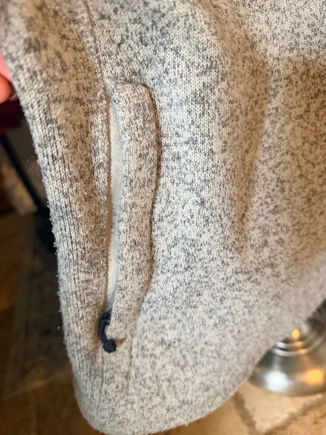 Cabela's 1/2 Zip Pullover Size 2XL/2TG Gray Marled Fleece Sweater Jacket 6