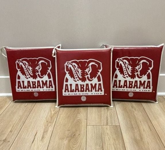 Vintage Alabama Crimson Tide Souvenir /SEC Football Cushion set of 3 1