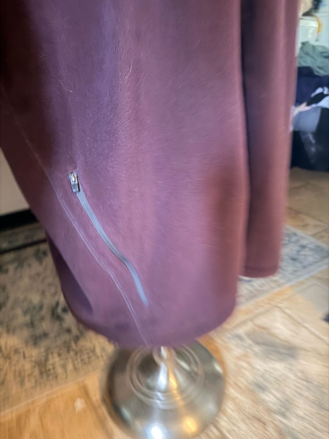 Eddie Bauer Fleece Jacket Burgundy Full Zip size XL 2