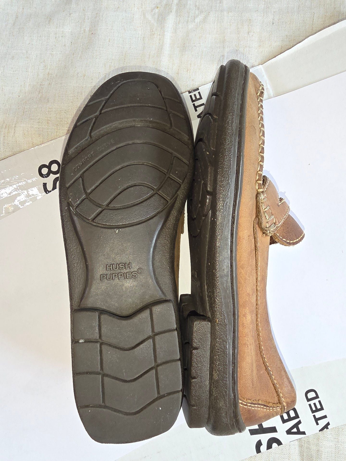 Hush Puppies Brown Leather Penny Loafers Size 6.5M 6