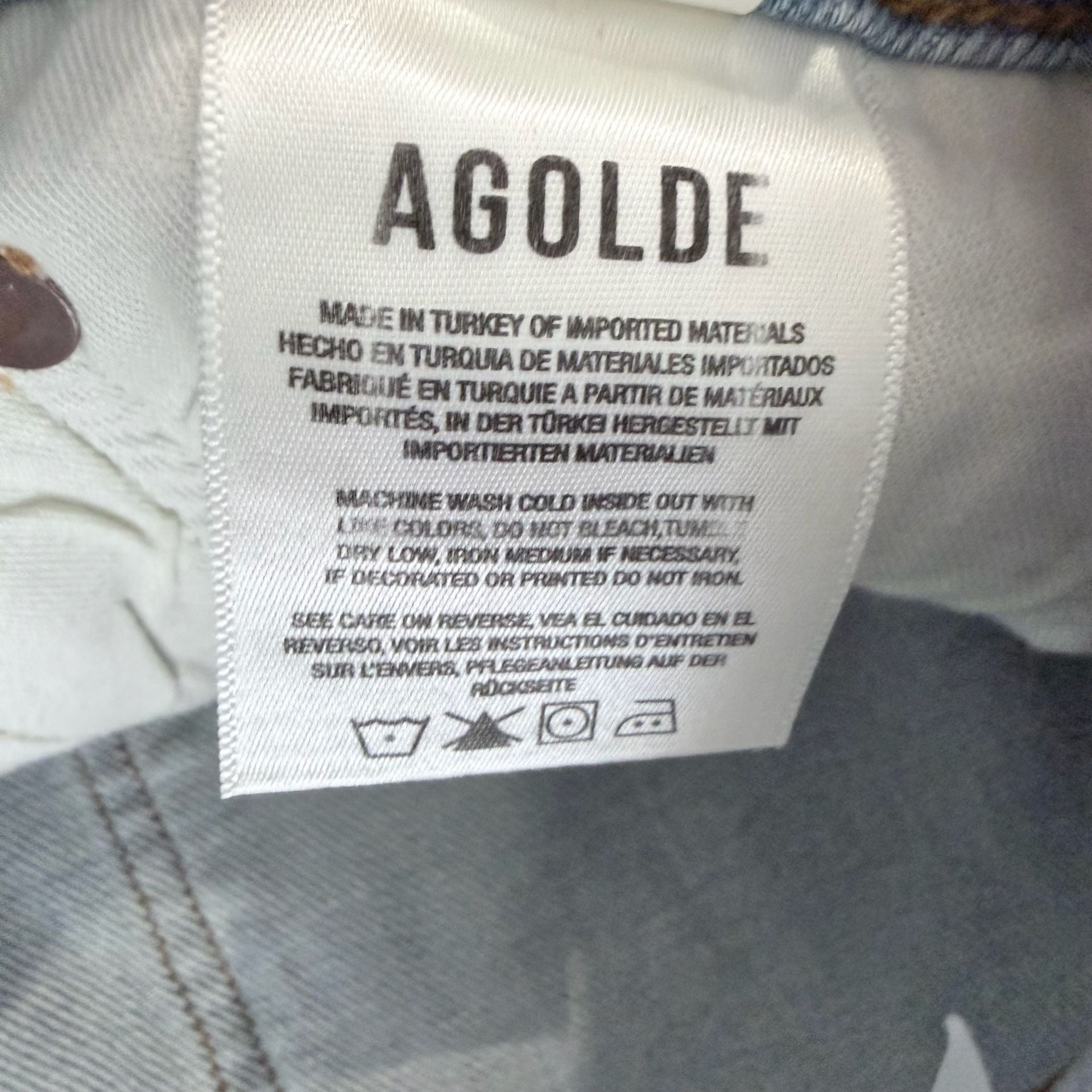 Agolde 90'S PINCH WAIST CROP in ripple NWT Sz 32 6