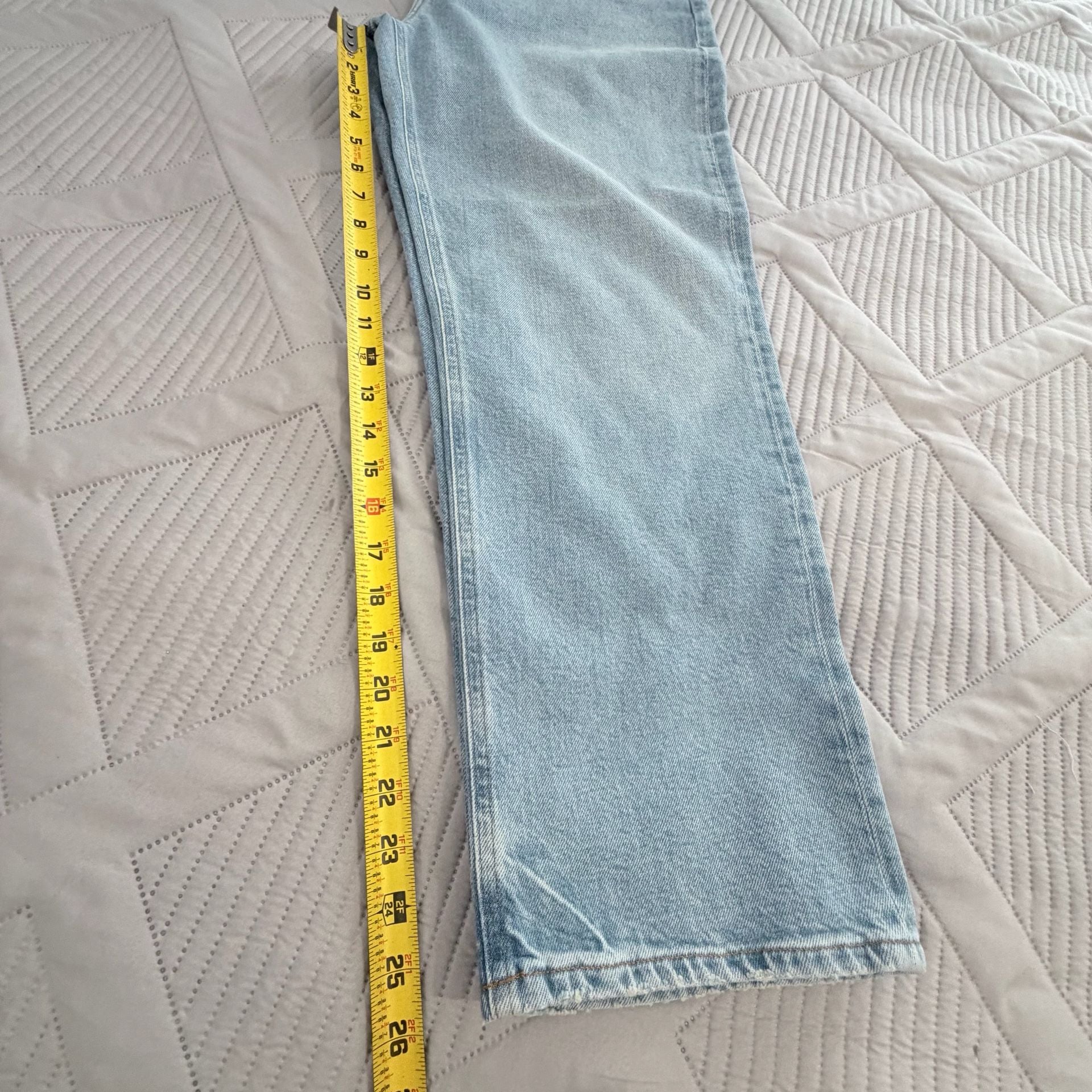 Agolde 90'S PINCH WAIST CROP in ripple NWT Sz 32 15