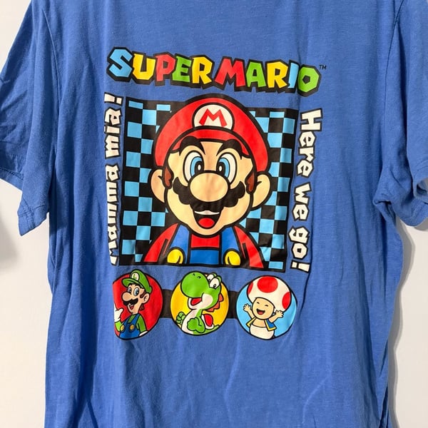 Nintendo Super Mario Graphic T-Shirt Blue