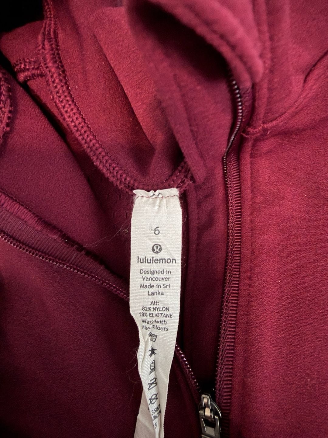 Lululemon Reveal 1/2 Zip Pullover Size 6 Burgundy Red 4