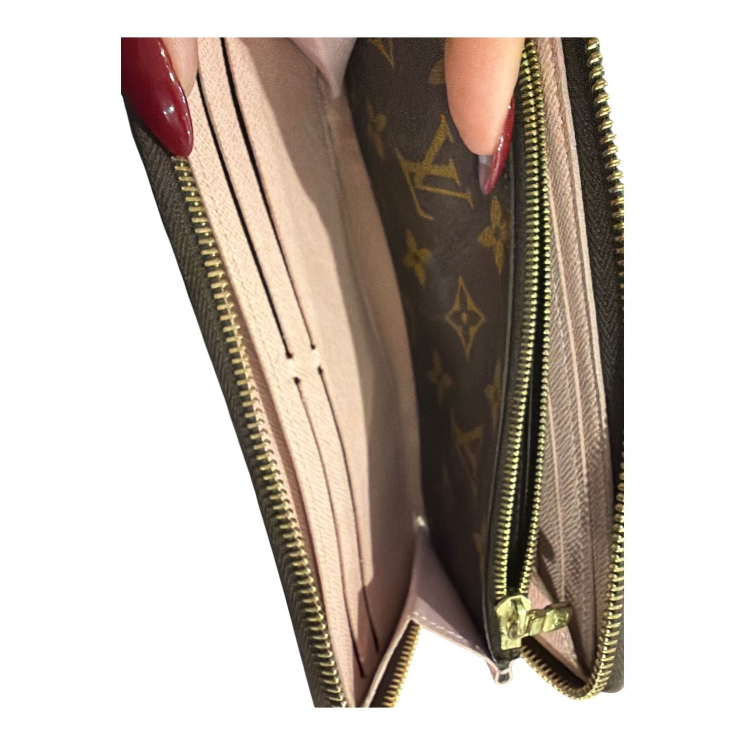 Louis Vuitton Clémence Wallet Monogram Rose Ballerine Pink 9