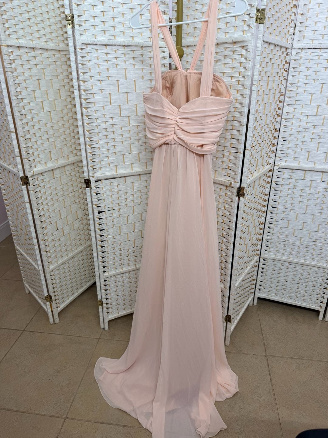 Lot of 5 Blush Pink Chiffon Dresses Mixed Brands and sizes 5