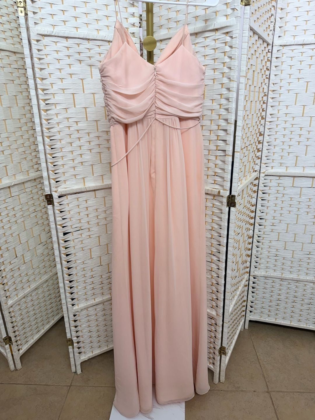 Lot of 5 Blush Pink Chiffon Dresses Mixed Brands and sizes 14