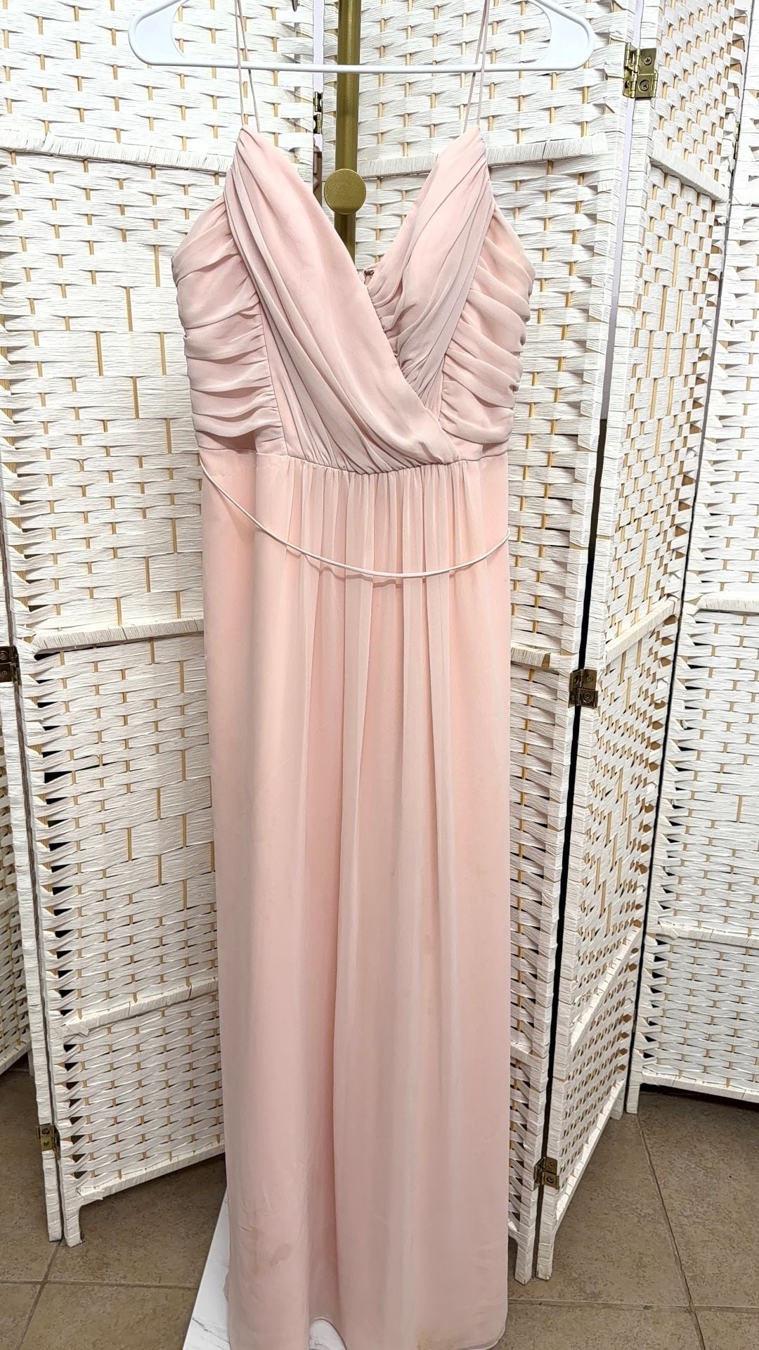 Lot of 5 Blush Pink Chiffon Dresses Mixed Brands and sizes 18
