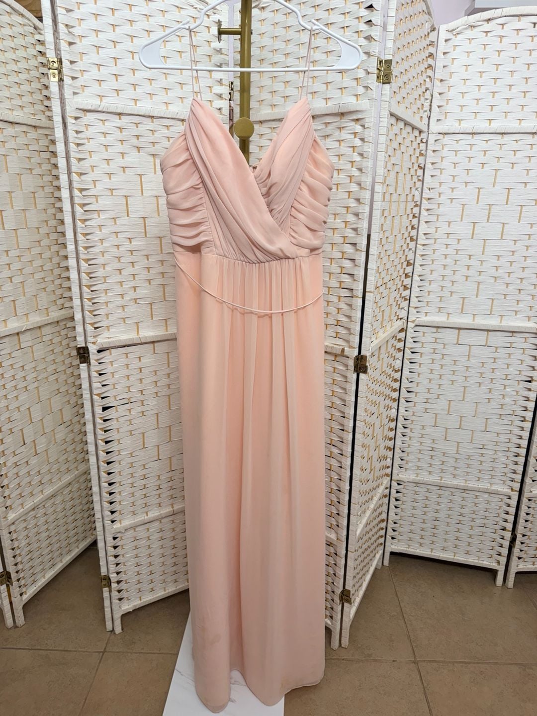 Lot of 5 Blush Pink Chiffon Dresses Mixed Brands and sizes 19